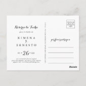 Reserva la Fecha Postkarte (Rückseite)