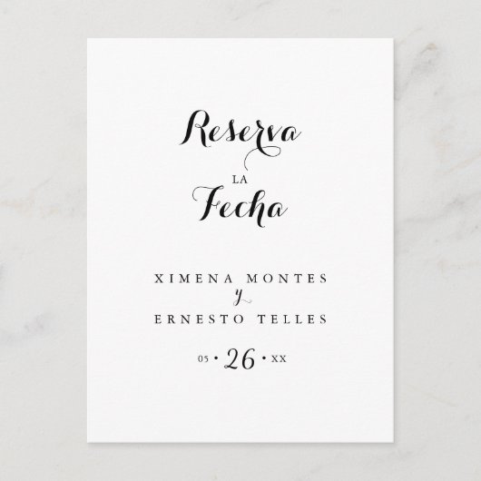 Reserva la Fecha Postkarte (Vorderseite)