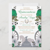 Reserva La Fecha Quinceanera Green Charra, Save The Date (Vorderseite)