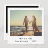 Reserva La Fecha Retro Instant Foto Spanisch Save The Date (Vorne/Hinten)