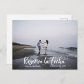 Reserva la Fecha Save the Date Spanisch Ohjas Anno Ankündigungspostkarte (Vorne/Hinten)