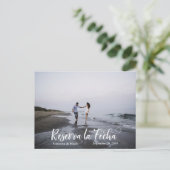 Reserva la Fecha Save the Date Spanisch Ohjas Anno Ankündigungspostkarte (Stehend Vorderseite)