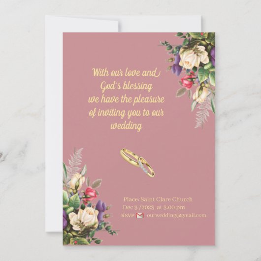 Reserva La Fecha Simple modern invitation, Save The Date (Rückseite)