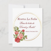 Reserva La Fecha (Spanisch Save the Date) Date (Vorderseite)