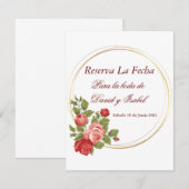 Reserva La Fecha (Spanisch Save the Date) Date (Vorne/Hinten)