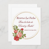 Reserva La Fecha (Spanisch Save the Date) Save The Date (Vorne/Hinten)