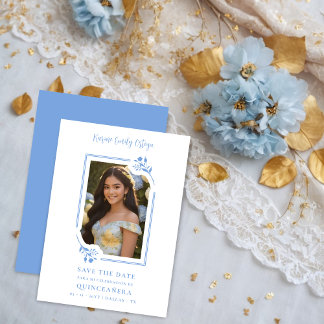 Reserva La Fecha Spanish Elegant Photo Quinceañera Save The Date
