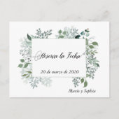 Reserva La Fecha Verlasst Save the Date Ankündigungspostkarte (Vorderseite)