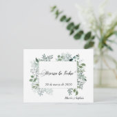 Reserva La Fecha Verlasst Save the Date Ankündigungspostkarte (Stehend Vorderseite)