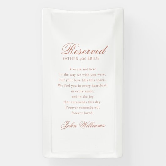 Reserved - Father of the Bride - Memorial Wedding Banner (Vertikal)