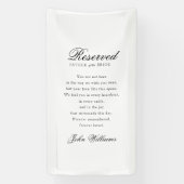 Reserved - Father of the Bride - Memorial Wedding Banner (Vertikal)
