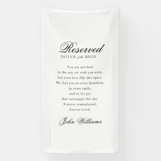 Reserved - Father of the Bride - Memorial Wedding Banner (Vertikal)