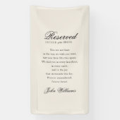 Reserved - Father of the Bride - Memorial Wedding Banner (Vertikal)