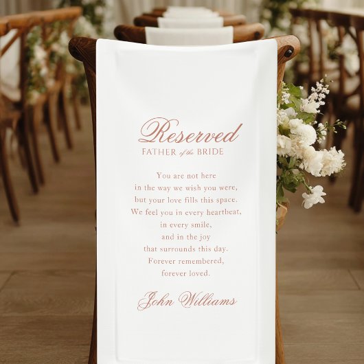 Reserved - Father of the Bride - Memorial Wedding Banner