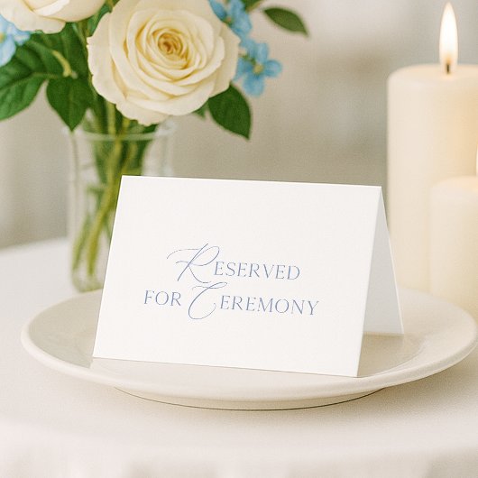 “Reserved for Ceremony” Wedding Seating Card Einladung