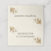Reserved for [Custom Name] Flourish Funeral  Platzkarte (Außenseite Aufgefaltet)