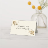 Reserved for [Custom Name] Flourish Funeral  Platzkarte (Vorderseite)