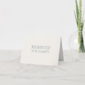 Reserved for Family Table Sign – Minimal Sage Einladung (Rückseite)