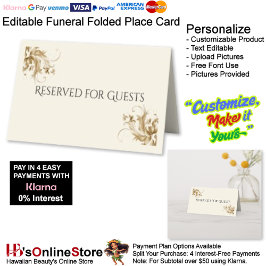 Reserved for Guests Memorial Funeral  Platzkarte