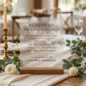 Reserved For Heavenly Guest Memorial Slate Blue Acrylschild