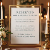 Reserved for Heavenly Guest Wedding Memorial Sign Poster