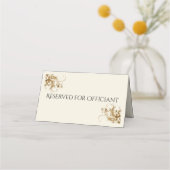 Reserved for Officiant Flourish Funeral  Platzkarte (Vorderseite)