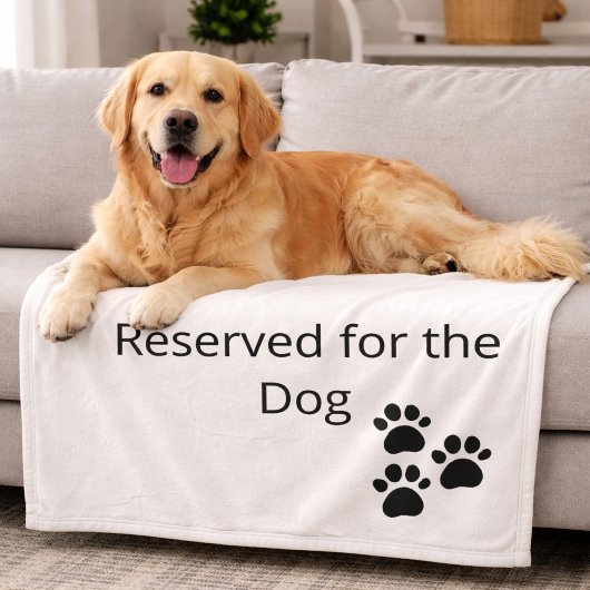 Reserved for the Dog Minimalist Blanket Fleecedecke