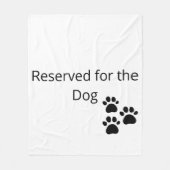 Reserved for the Dog Minimalist Blanket Fleecedecke (Vorderseite)