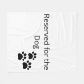 Reserved for the Dog Minimalist Blanket Fleecedecke (Vorderseite (Horizontal))