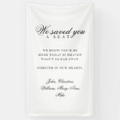 Reserved Seat - Classic Wedding Memorial White Banner (Vertikal)