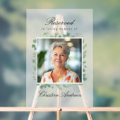 Reserved Seat - Eucalyptus Memorial Wedding Photo Acrylschild (Neutral)