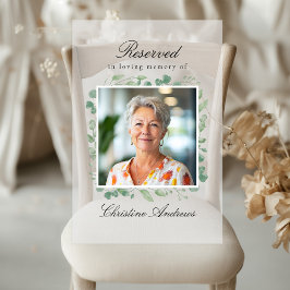 Reserved Seat - Eucalyptus Memorial Wedding Photo Acrylschild