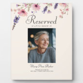 Reserved Seat - Photo Memorial Beige Wedding  Fotoplatte (Vorderseite)