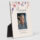 Reserved Seat - Photo Memorial Beige Wedding  Fotoplatte (Seite)