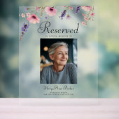 Reserved Seat - Photo Memorial Wedding  Acrylschild (Neutral)