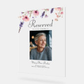 Reserved Seat - Photo Memorial Wedding  Acrylschild (Winkel)