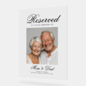 Reserved Seat - Photo Memorial Wedding Photo Acrylschild (Winkel)