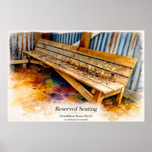Reserved Seating Rustic ChicCoop Fine Art Poster (Vorne)
