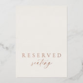Reserved Seating Wedding Sign  Folieneinladung (Vorderseite)