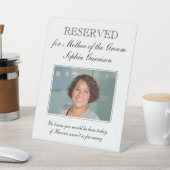 Reserved Sign for Mother of the Groom Memorial Sockelschild (In SItu)