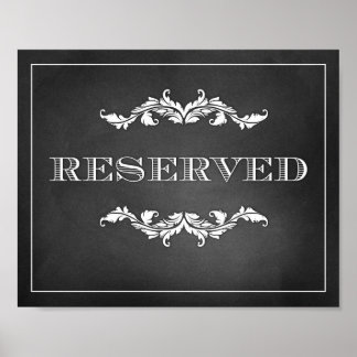 Reserved Sign Wedding or Party 8x10 Poster