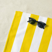 Reserved Yellow White Cabana Stripe Pool Party Strandtuch (Beispiel)