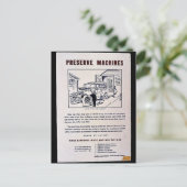 Reservemaschinen Postkarte (Stehend Vorderseite)