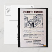 Reservemaschinen Postkarte (Vorne/Hinten)