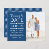 Réserver la Date du Mariage | Cartes Avec Photo Einladung (Vorne/Hinten)