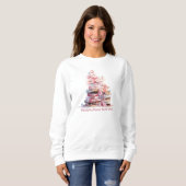 Reservieren Sie Lover Floral, Custom Book Club Sweatshirt (Vorne ganz)