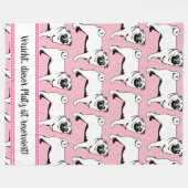 Reservierfür Herr Mops Fleecedecke (Vorderseite (Horizontal))