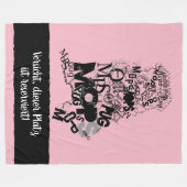 Reservierfür Herr Mops Fleecedecke (Vorderseite (Horizontal))