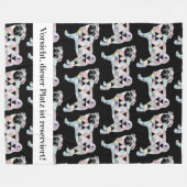 Reservierfür Herr Mops Fleecedecke (Vorderseite (Horizontal))