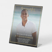 Reserviert einen Sitzvater der Groom Foto Hochzeit Sockelschild (Vorderseite)